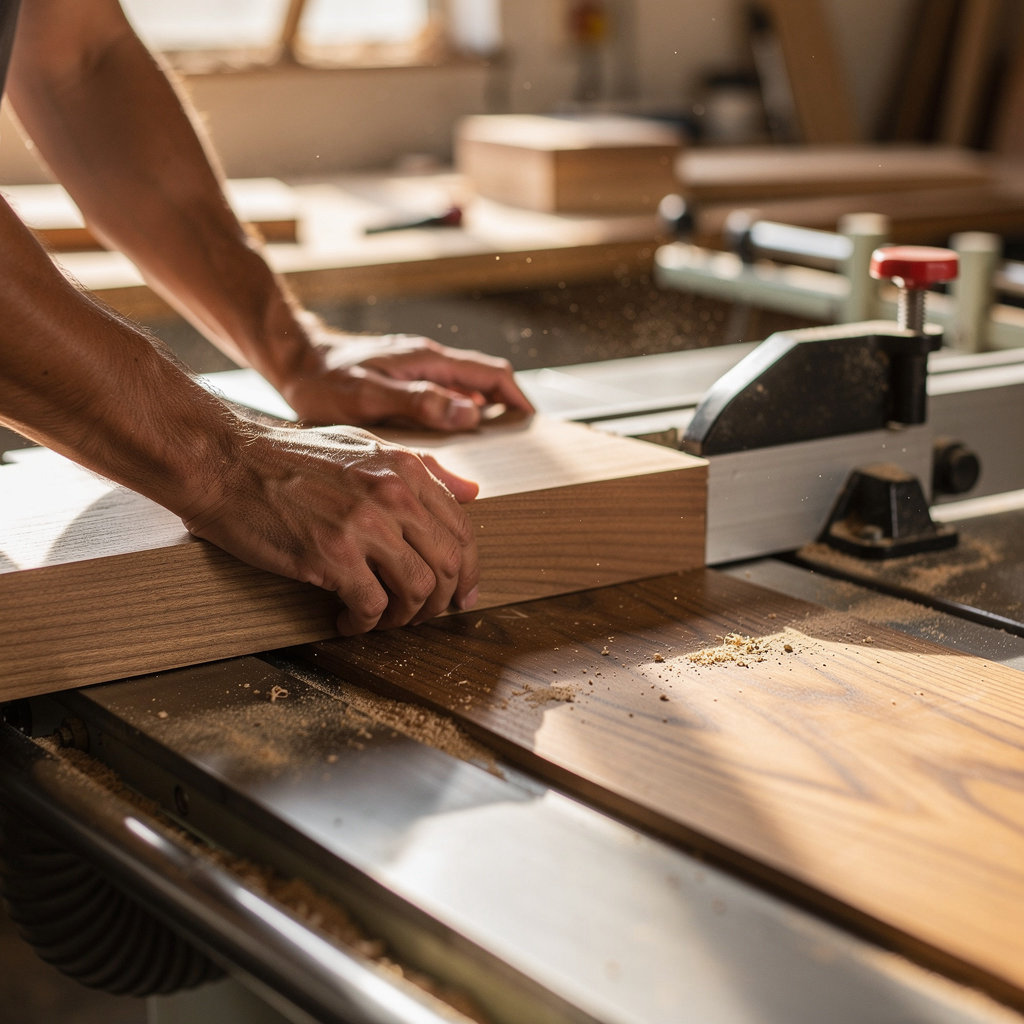 C S Ferguson Woodworking San Diego craftsman creating custom furniture in a San Diego workshop